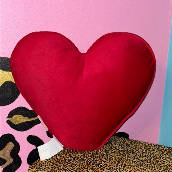 Juicy Couture Pink Holiday Heart Candy cane Pillow - Picture 3 of 4